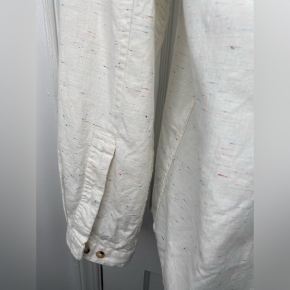 BEN SHERMAN Men's White with colorful threading running through Button-Up shirt - Picture 8 of 10